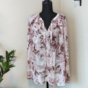 Jennifer Lopez Women's Sheer‎ Pink Floral Blouse